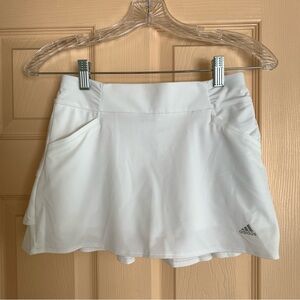 New Adidas Girls Ruffled Skort in White Small NWT